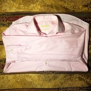 Michael Kors Dress Shirt Mens Large Light Pink Classic Fit.